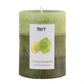 Pier 1 Citrus Cilantro Layered 3x4 Pillar Candle