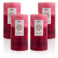 Pier 1 Asian Spice 3x6 Layered Set of 4 Pillar Candles